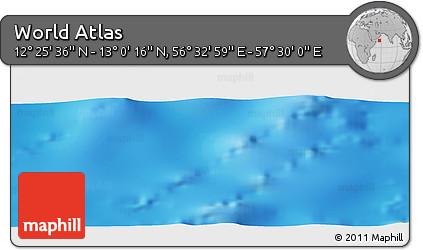 Physical Panoramic Map of the Area around 12° 42' 56" N, 57° 1' 29" E