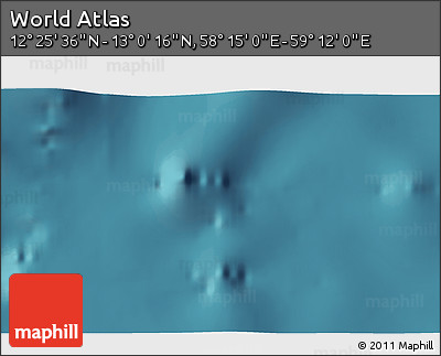 Satellite 3D Map of the Area around 12° 42' 56" N, 58° 43' 30" E