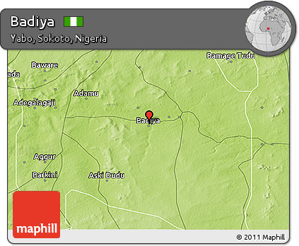 Physical 3D Map of Badiya