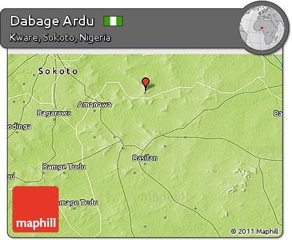 Physical 3D Map of Dabage Ardu