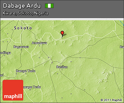 Physical 3D Map of Dabage Ardu