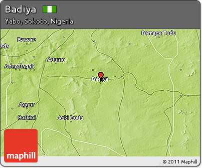 Physical 3D Map of Badiya