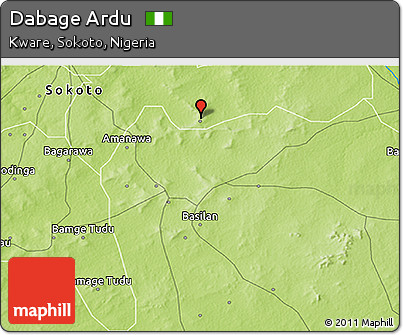 Physical 3D Map of Dabage Ardu