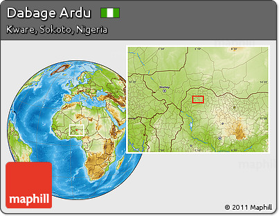Physical Location Map of Dabage Ardu