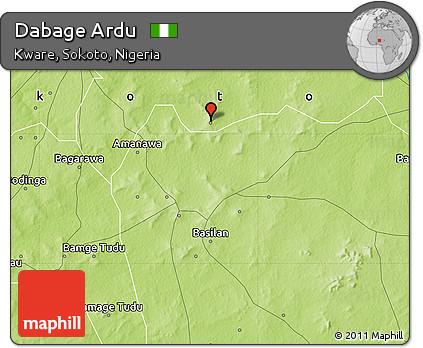Physical Map of Dabage Ardu