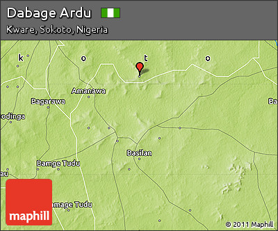 Physical Map of Dabage Ardu