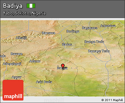Satellite Panoramic Map of Badiya