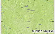 Physical Map of the area around 12° 42' 56" N, 5° 52' 30" W