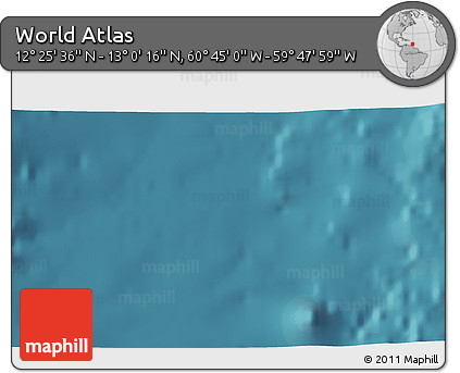 Satellite 3D Map of the Area around 12° 42' 56" N, 60° 16' 29" W