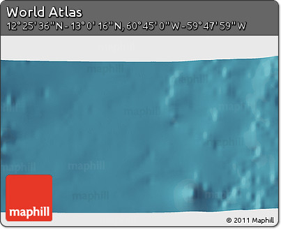 Satellite 3D Map of the Area around 12° 42' 56" N, 60° 16' 29" W