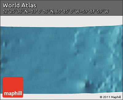 Satellite 3D Map of the Area around 12° 42' 56" N, 60° 16' 29" W
