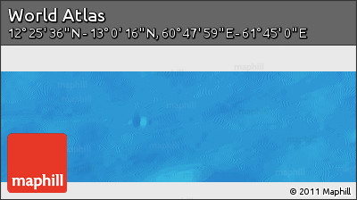 Physical Panoramic Map of the Area around 12° 42' 56" N, 61° 16' 29" E
