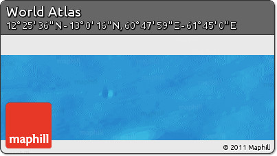 Physical Panoramic Map of the Area around 12° 42' 56" N, 61° 16' 29" E