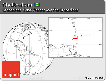 Blank Location Map of Cheltenham