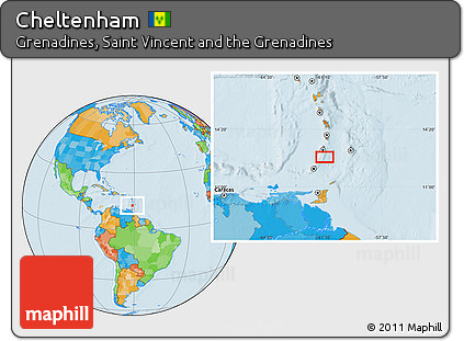 Political Location Map of Cheltenham