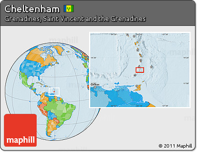 Political Location Map of Cheltenham