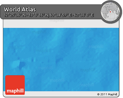 Physical 3D Map of the Area around 12° 42' 56" N, 62° 7' 30" E