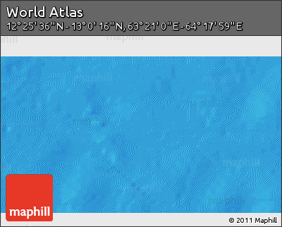 Physical 3D Map of the Area around 12° 42' 56" N, 63° 49' 30" E