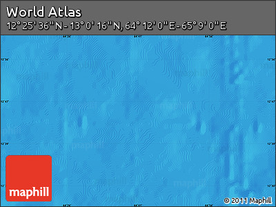 Physical Map of the Area around 12° 42' 56" N, 64° 40' 30" E