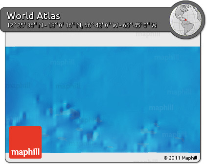 Shaded Relief 3D Map of the Area around 12° 42' 56" N, 66° 13' 29" W