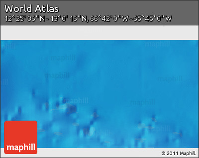 Shaded Relief 3D Map of the Area around 12° 42' 56" N, 66° 13' 29" W