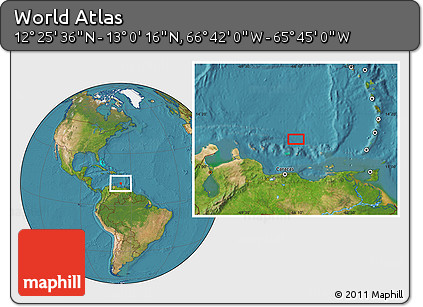 Satellite Location Map of the Area around 12° 42' 56" N, 66° 13' 29" W