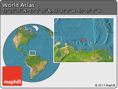 Satellite Location Map of the Area around 12° 42' 56" N, 66° 13' 29" W