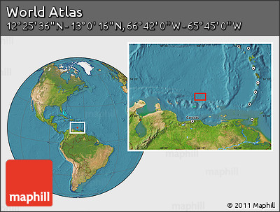 Satellite Location Map of the Area around 12° 42' 56" N, 66° 13' 29" W