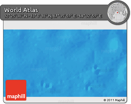 Physical 3D Map of the Area around 12° 42' 56" N, 68° 4' 29" E
