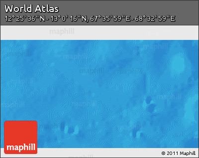 Physical 3D Map of the Area around 12° 42' 56" N, 68° 4' 29" E
