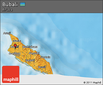 Political 3D Map of Bubali