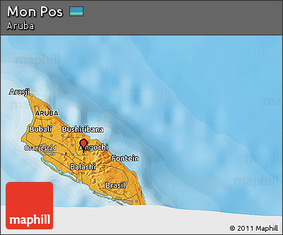 Political 3D Map of Mon Pos