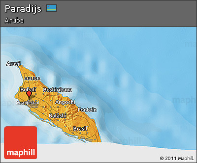 Political 3D Map of Paradijs