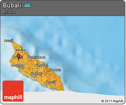 Political 3D Map of Bubali
