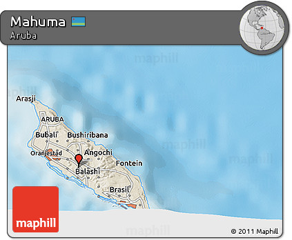 Shaded Relief 3D Map of Mahuma