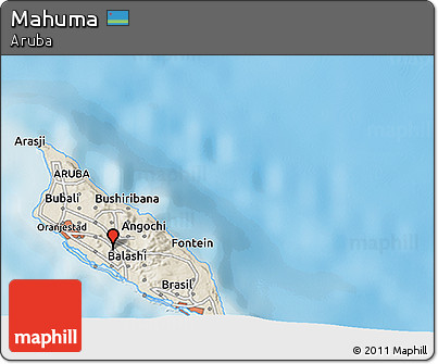 Shaded Relief 3D Map of Mahuma