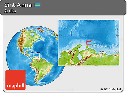 Physical Location Map of Sint Anna