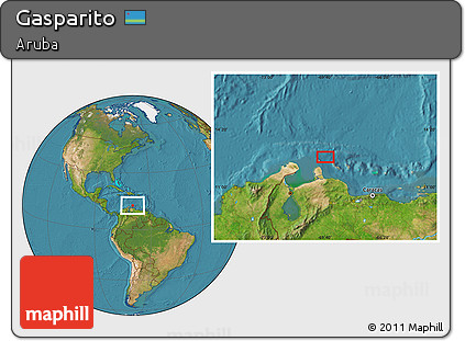 Satellite Location Map of Gasparito