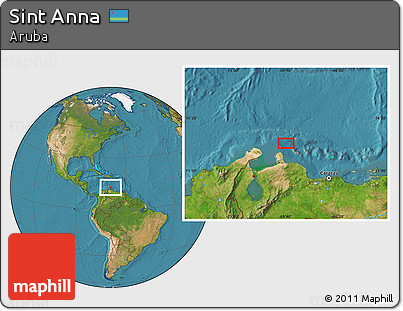 Satellite Location Map of Sint Anna