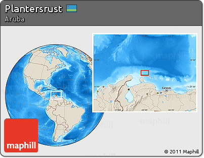 Shaded Relief Location Map of Plantersrust