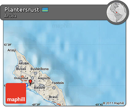 Shaded Relief Map of Plantersrust