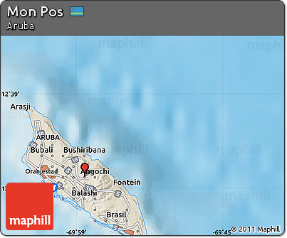 Shaded Relief Map of Mon Pos