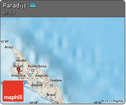 Shaded Relief Map of Paradijs