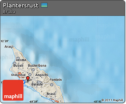 Shaded Relief Map of Plantersrust