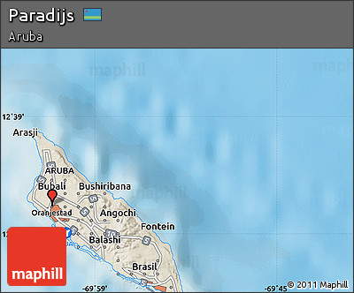 Shaded Relief Map of Paradijs
