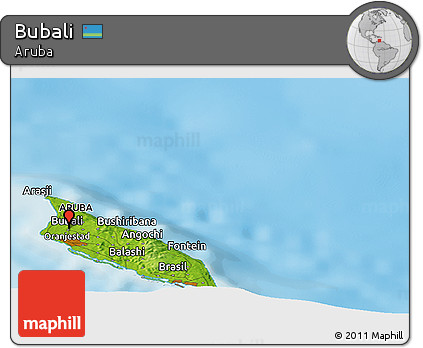 Physical Panoramic Map of Bubali