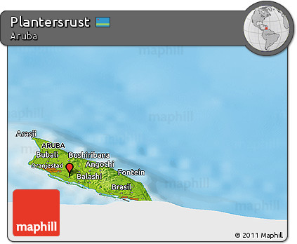 Physical Panoramic Map of Plantersrust