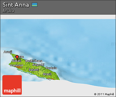 Physical Panoramic Map of Sint Anna