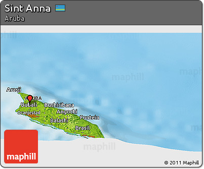 Physical Panoramic Map of Sint Anna