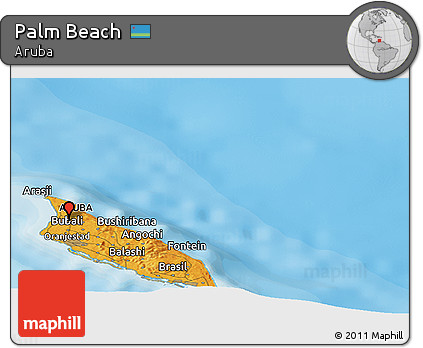 Political Panoramic Map of Palm Beach